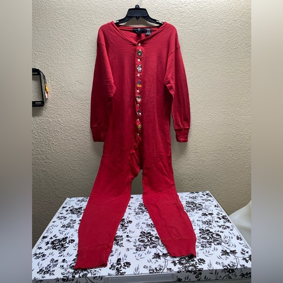 * Warner Bros Red Apparel M/L long underwear or one price pajama bottom flap 90s - Picture 1 of 6